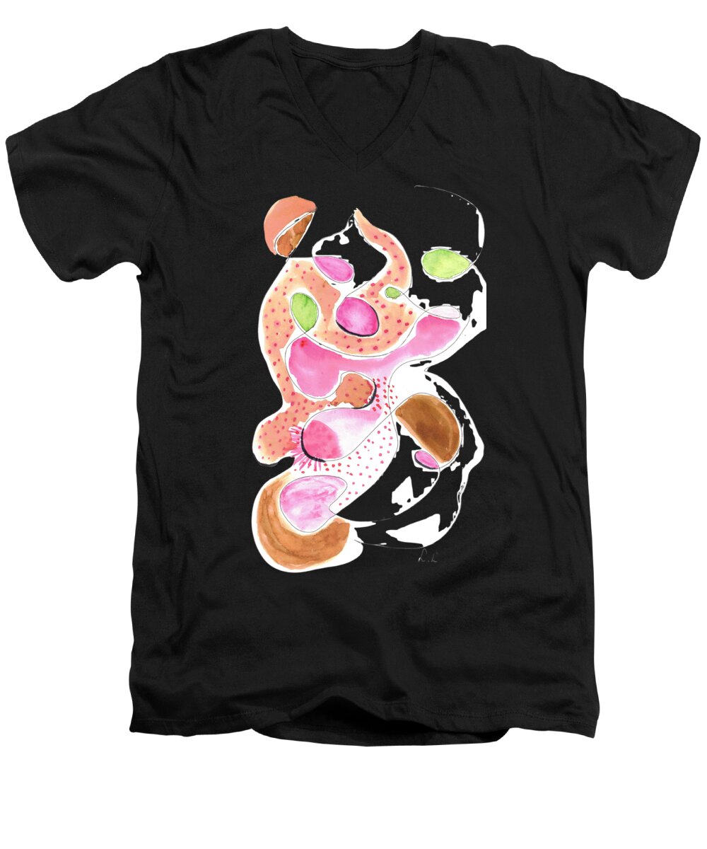 Abstract Organic Forms Morophologies Roses - Men's V-Neck T-Shirt