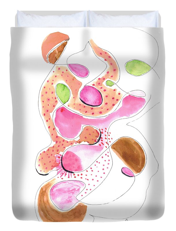 Abstract Organic Forms Morophologies Roses - Duvet Cover
