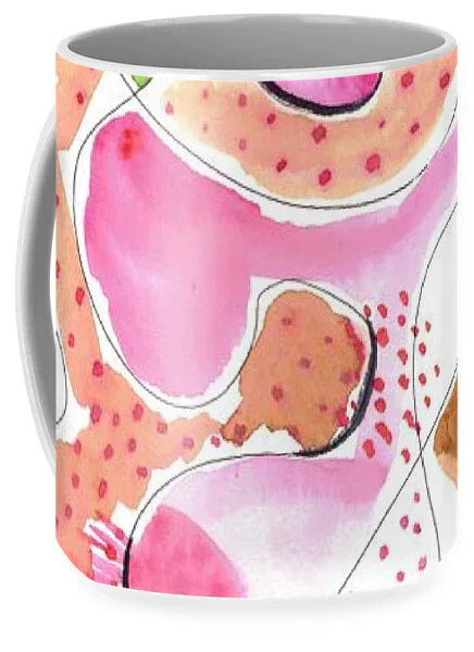 Morophologies Roses Abstract Watercolor Ceramic Mug – Artistic Coffee & Daily Comfort - Laure Leprince - Artiste Peintre