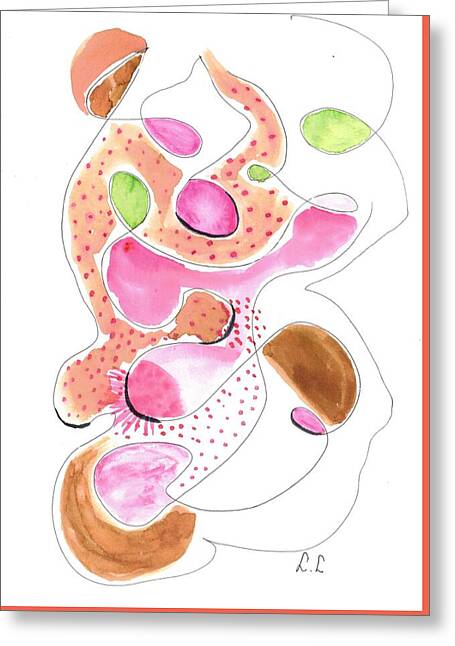 Abstract Organic Forms Morophologies Roses - Greeting Card