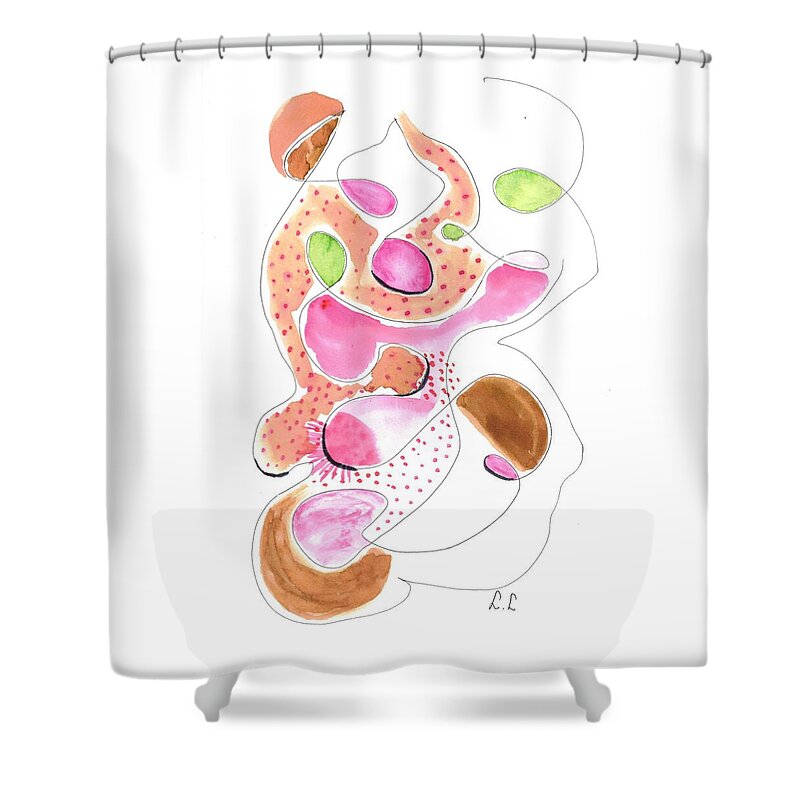 Abstract Organic Forms Morophologies Roses - Shower Curtain