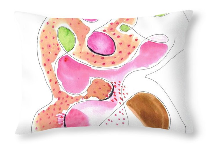 Abstract Organic Forms Morophologies Roses - Throw Pillow
