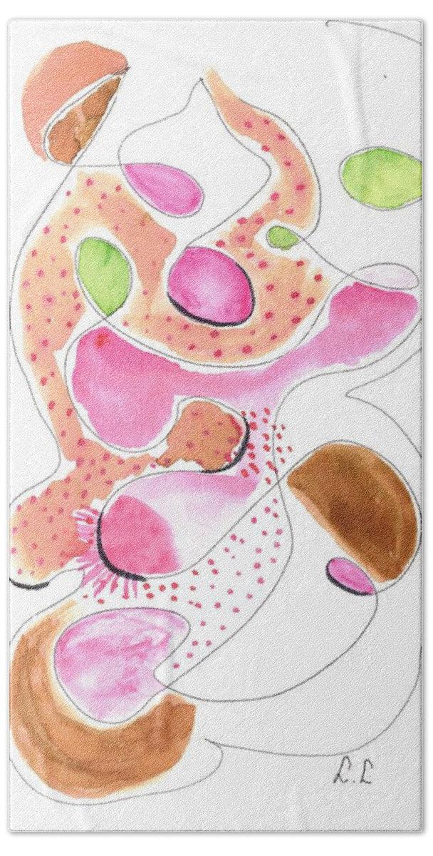 Morophologies Roses Abstract Watercolor Bath Towels – Luxurious Softness & Artistic Style - Laure Leprince - Artiste Peintre