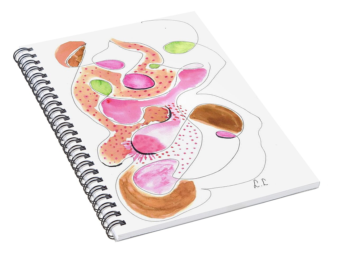 Abstract Organic Forms Morophologies Roses - Spiral Notebook