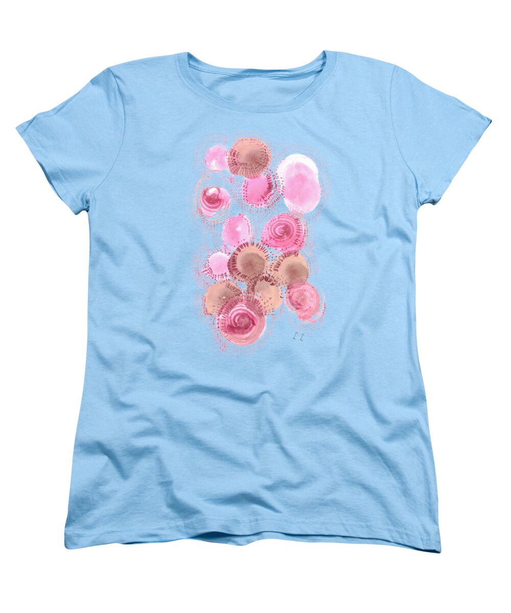 Abstract Pink and Brown Circles - Women's T-Shirt (Standard Fit)