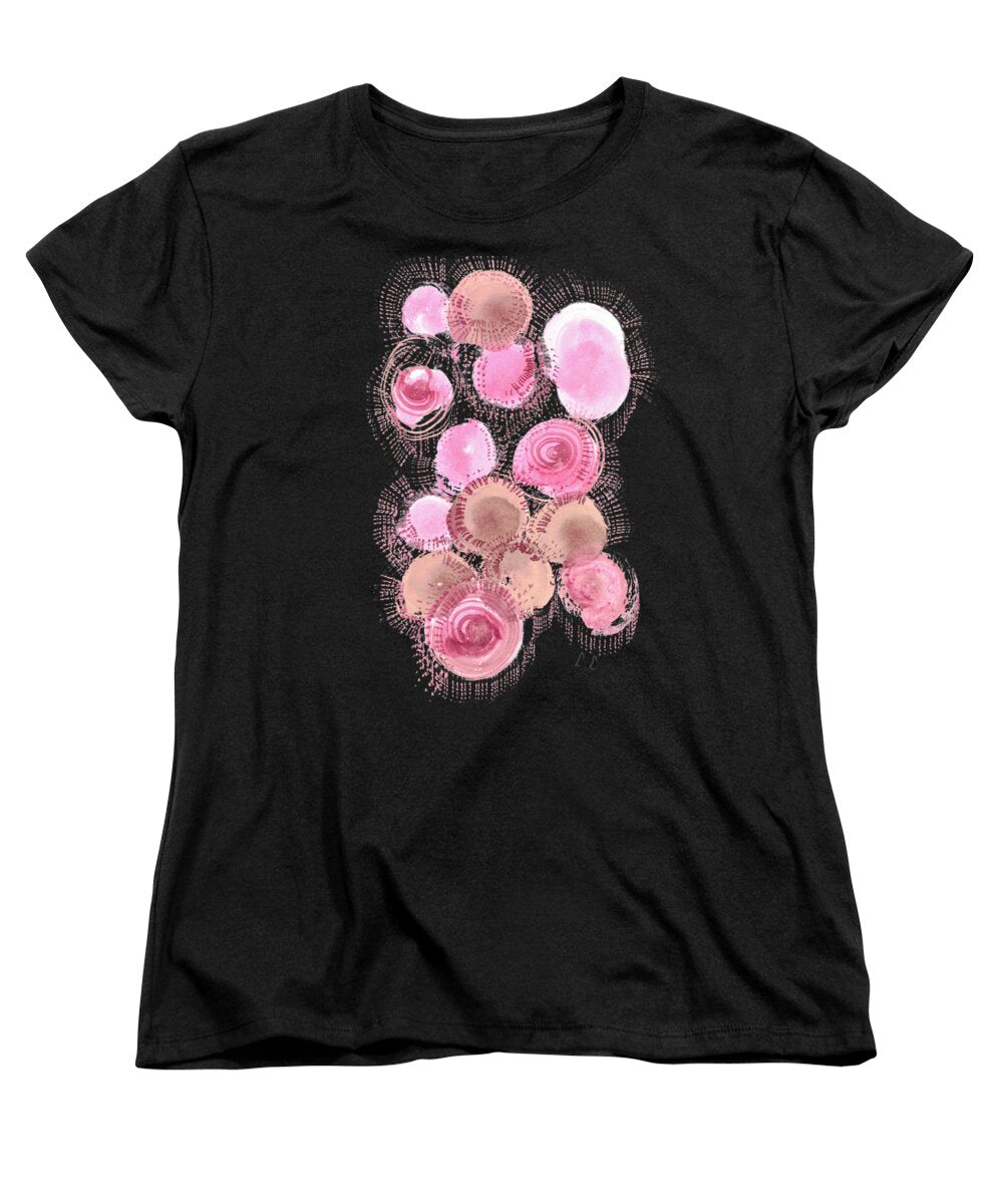 Abstract Pink and Brown Circles - Women's T-Shirt (Standard Fit)