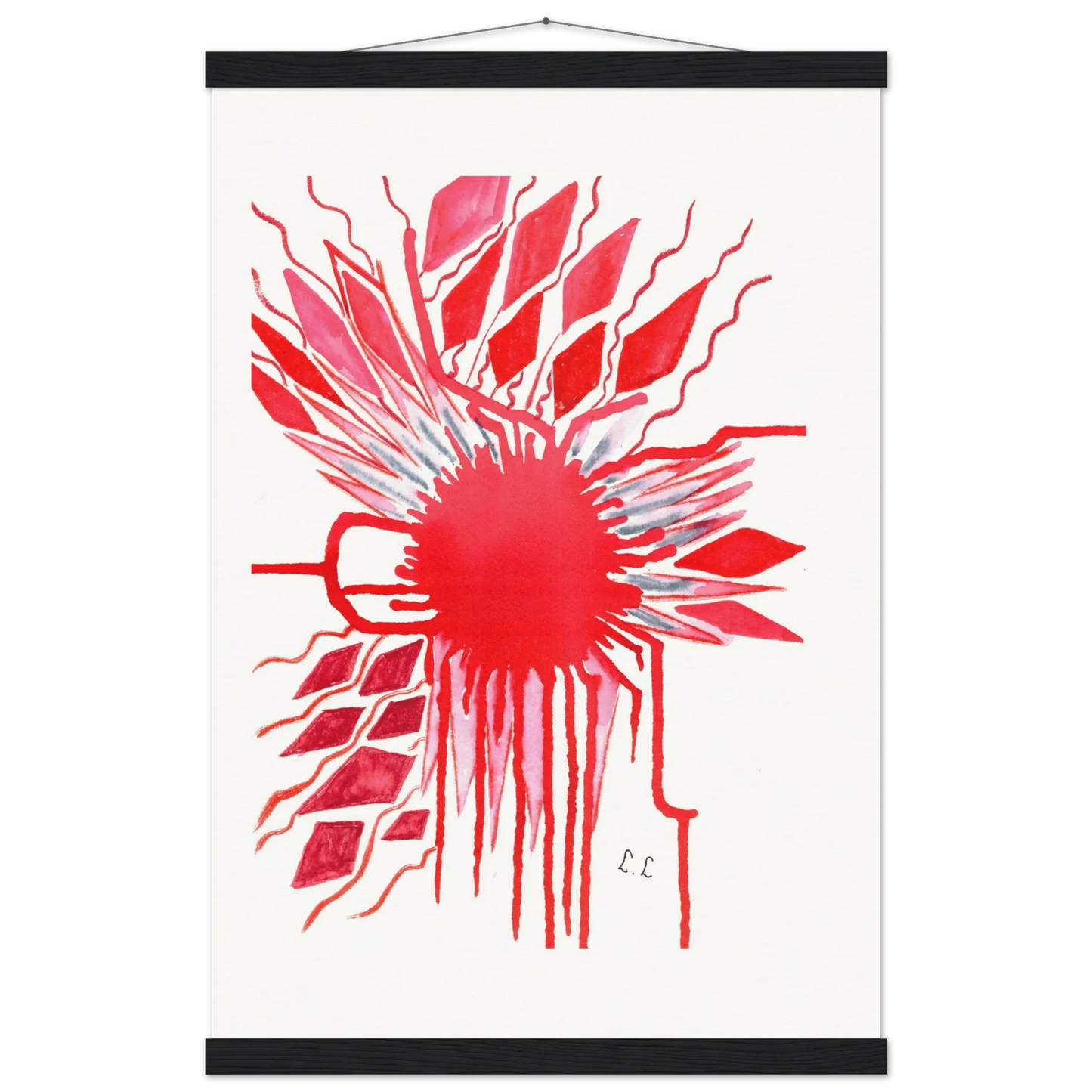 Museum-Quality Rouge Matte Paper Poster with Hanger - Laure Leprince - Artiste Peintre