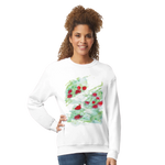 Sweatshirt Unisexe Classique Eclats rouges– Impression Artistique Multicolore | Premium Cotton Blend - Laure Leprince - Artiste Peintre