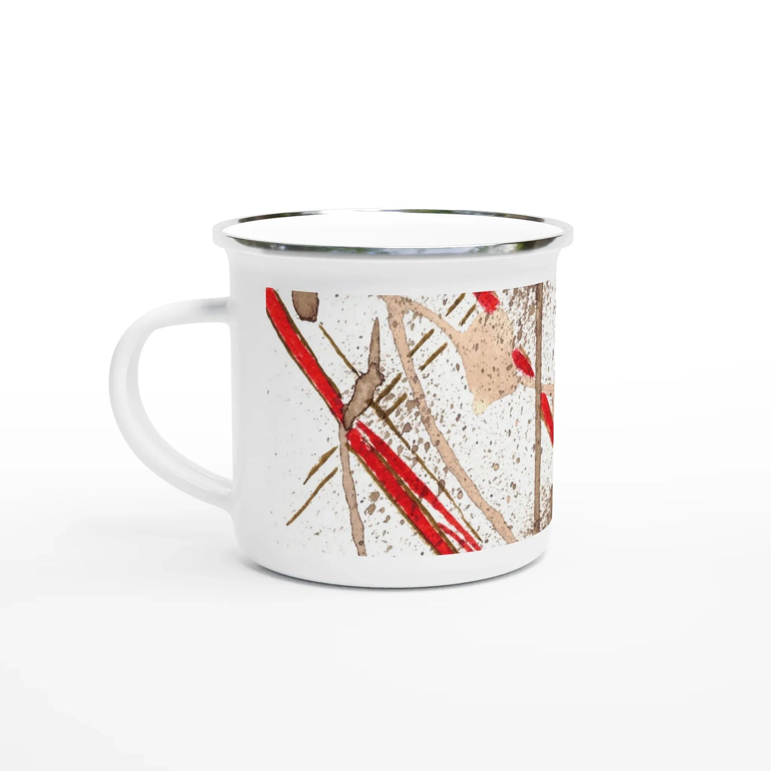 Mug en céramique 325 ml à bord coloré Particules – Élégant et éclatant - Laure Leprince - Artiste Peintre