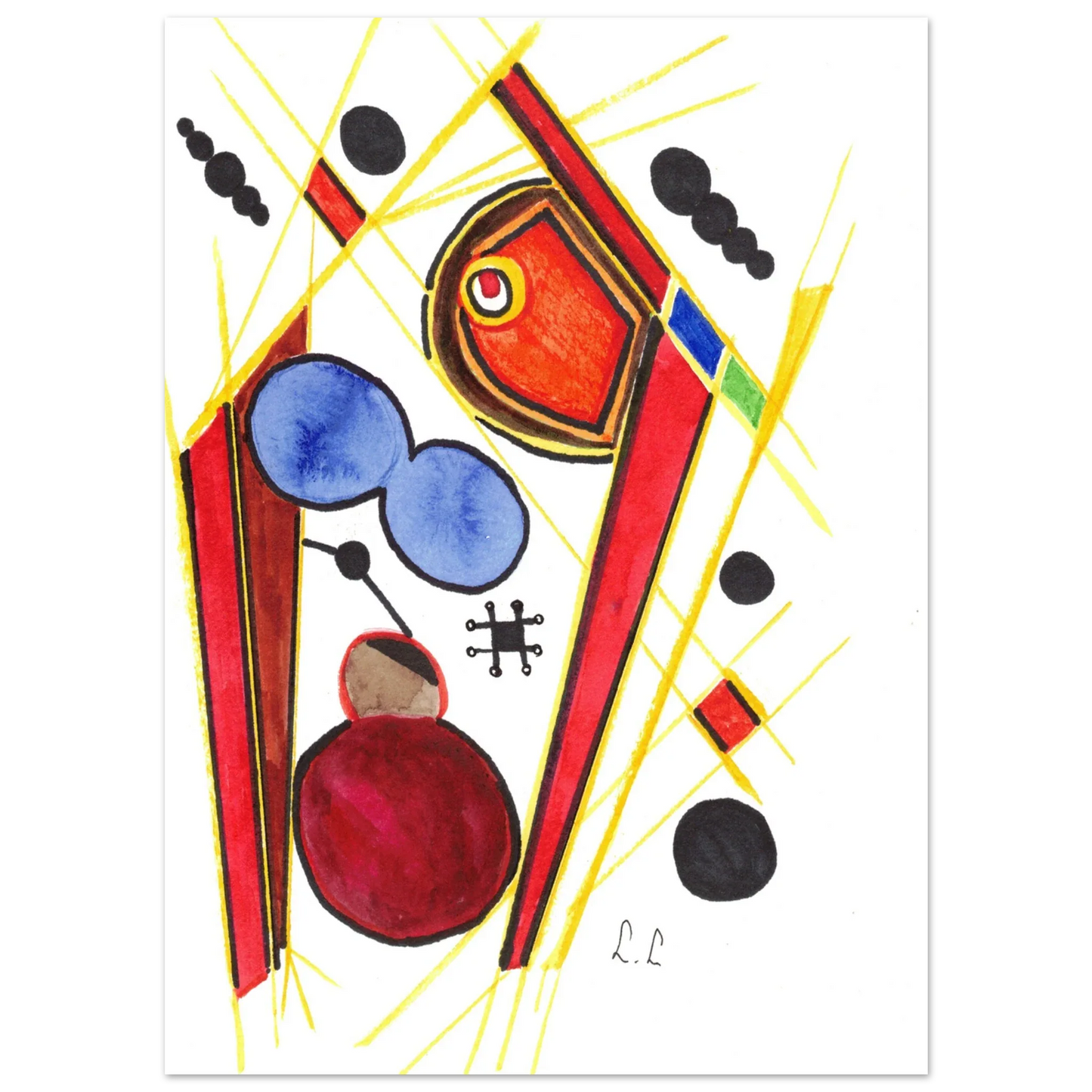 Affiche premium sur papier mat – Art mural de qualité supérieure - Laure Leprince - Artiste Peintre