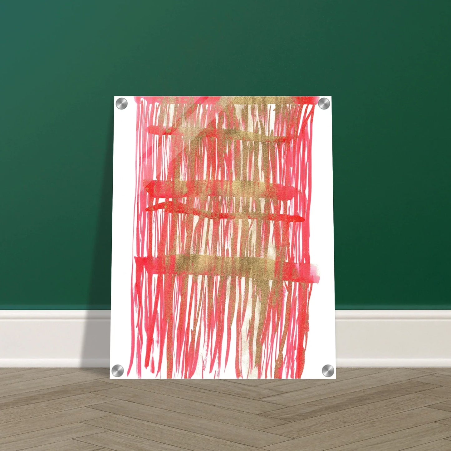 Impression sur acrylique brillante Red Waves | Art contemporain par Laure Leprince - Laure Leprince - Artiste Peintre