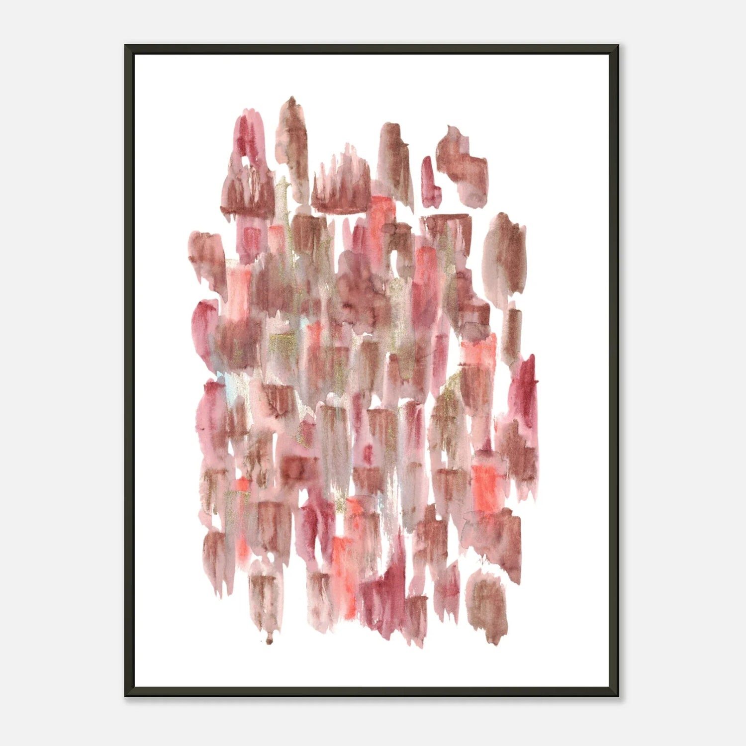 Classic Semi-Glossy Paper Metal Framed Poste Terracotta Waves - Laure Leprince - Artiste Peintre