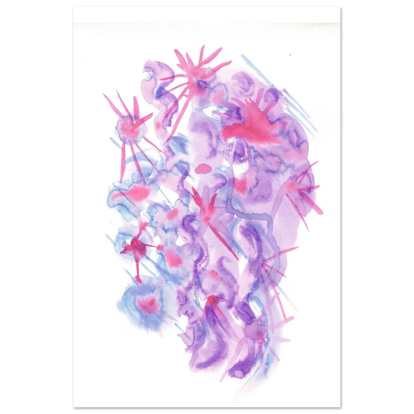 Premium Matte Paper Poster Aquarelle Originale RDJ3-16 - Laure Leprince - Artiste Peintre