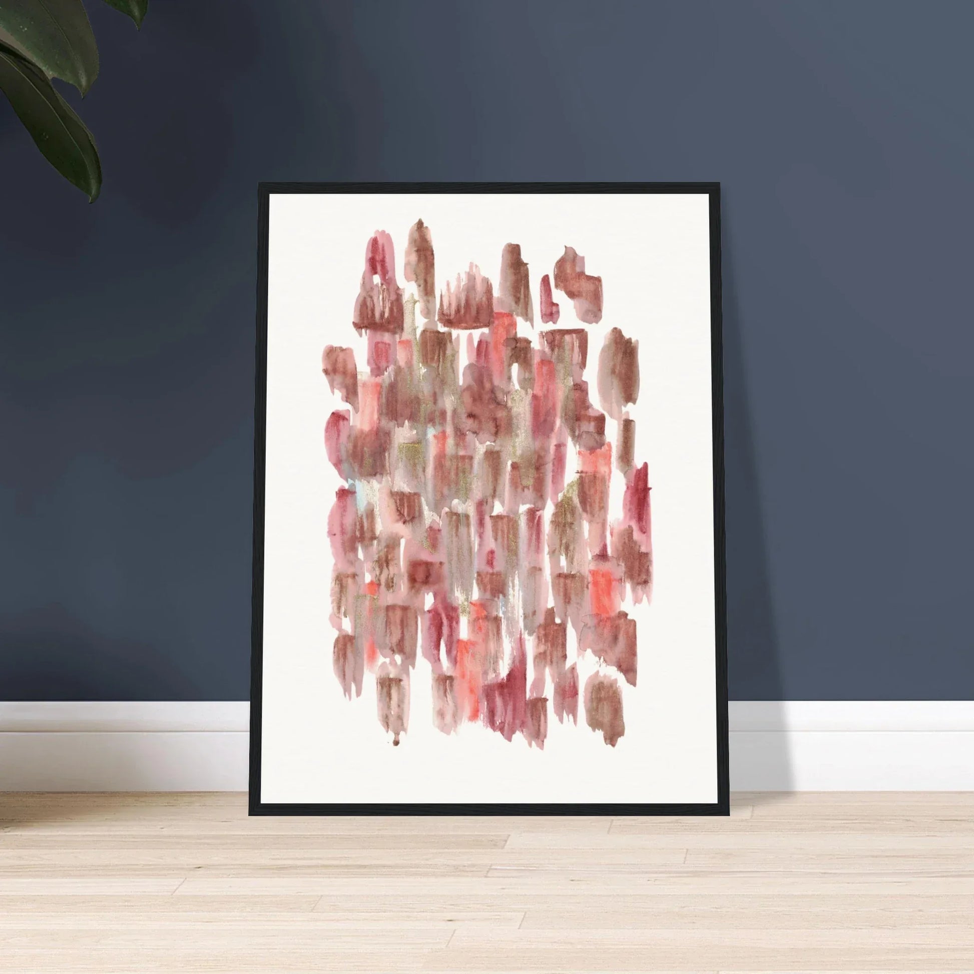 Affiche Encadrée Museum-Quality Matte Paper Wooden Framed Terracotta Waves - Laure Leprince - Artiste Peintre