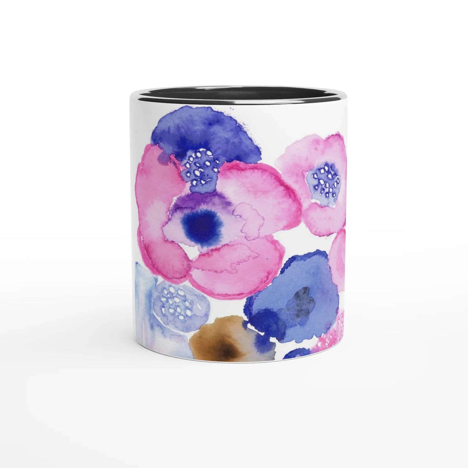 Mug en céramique 325 ml à bord coloré boreales – Élégant et éclatant - Laure Leprince - Artiste Peintre