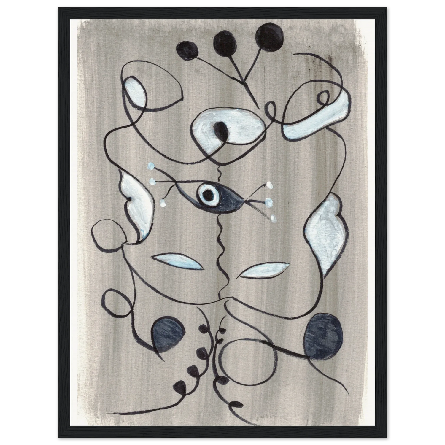 Affiche encadrée bois | Papier mat qualité musée | Aquarelle originale Laure Leprince - Laure Leprince - Artiste Peintre