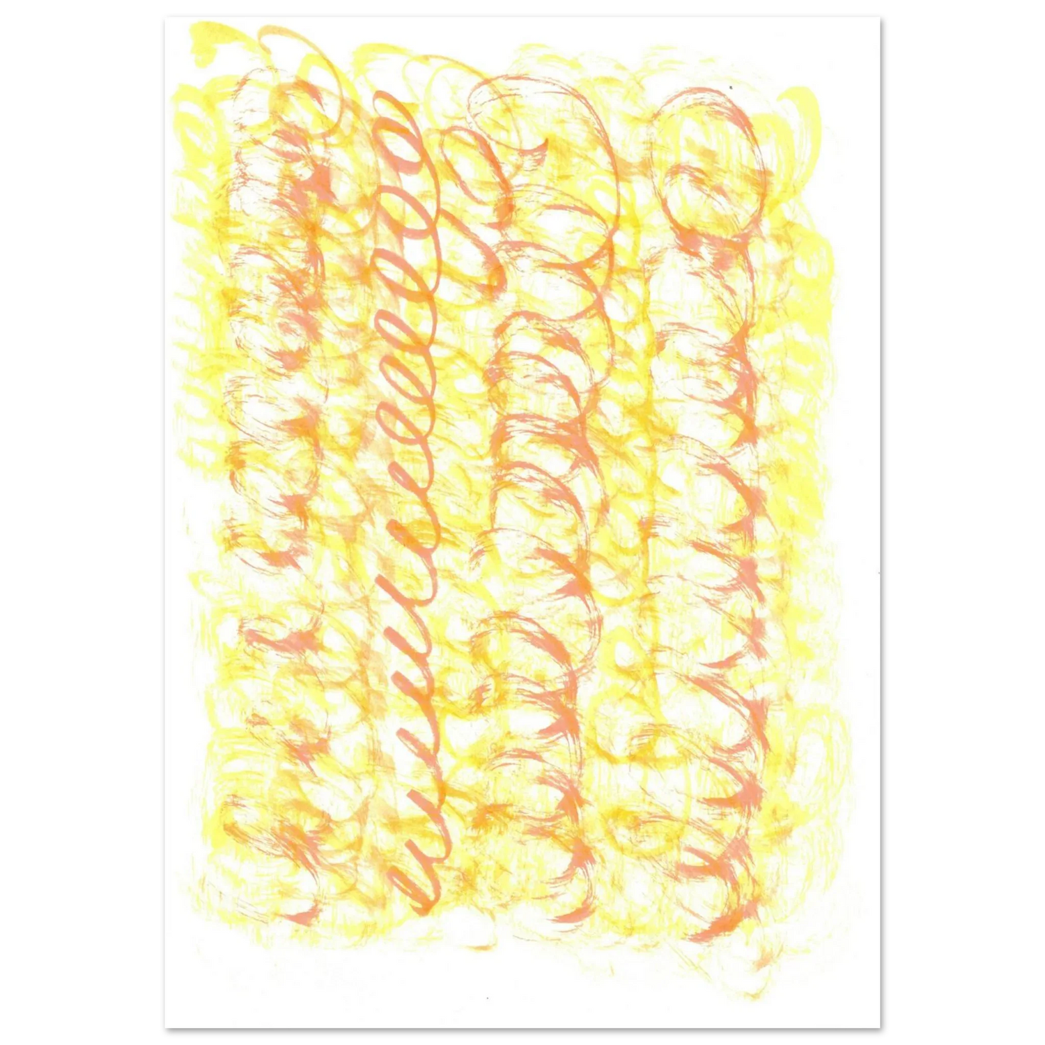 Sun-Kissed Abstract Swirls: Premium Matte Paper Poster - Vibrant Aquarelle Art for Any Space - Laure Leprince - Artiste Peintre