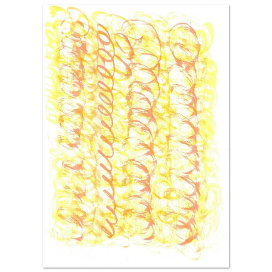 Sun-Kissed Abstract Swirls: Premium Matte Paper Poster - Vibrant Aquarelle Art for Any Space - Laure Leprince - Artiste Peintre