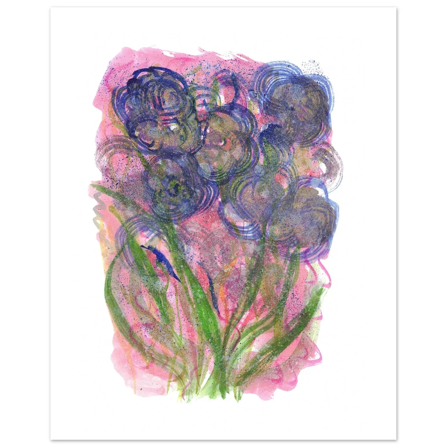 Affiche premium sur papier mat Bloom Vortex Art mural de qualité supérieure - Laure Leprince - Artiste Peintre