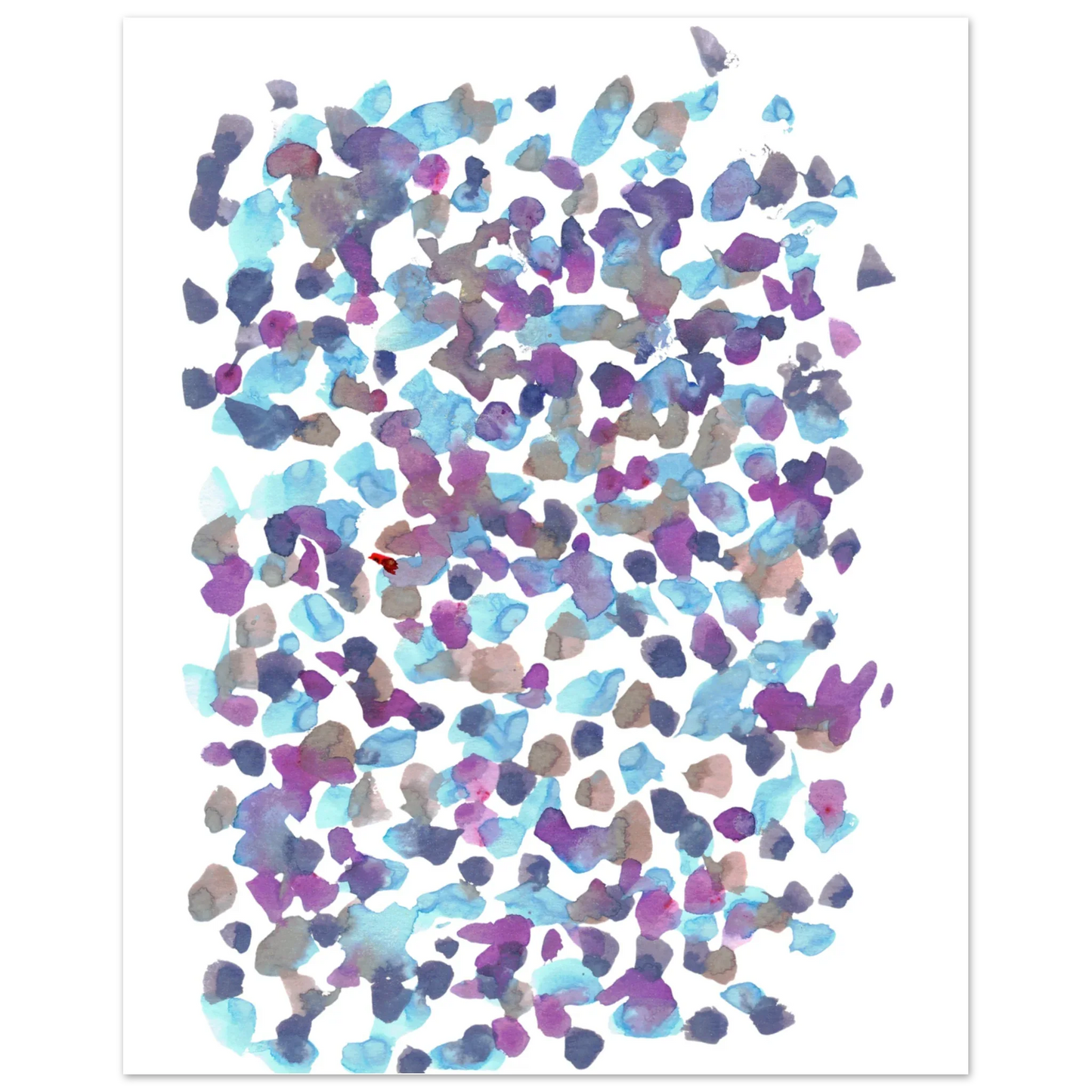 Affiche premium sur papier mat Fragments indigo – Art mural de qualité supérieure - Laure Leprince - Artiste Peintre