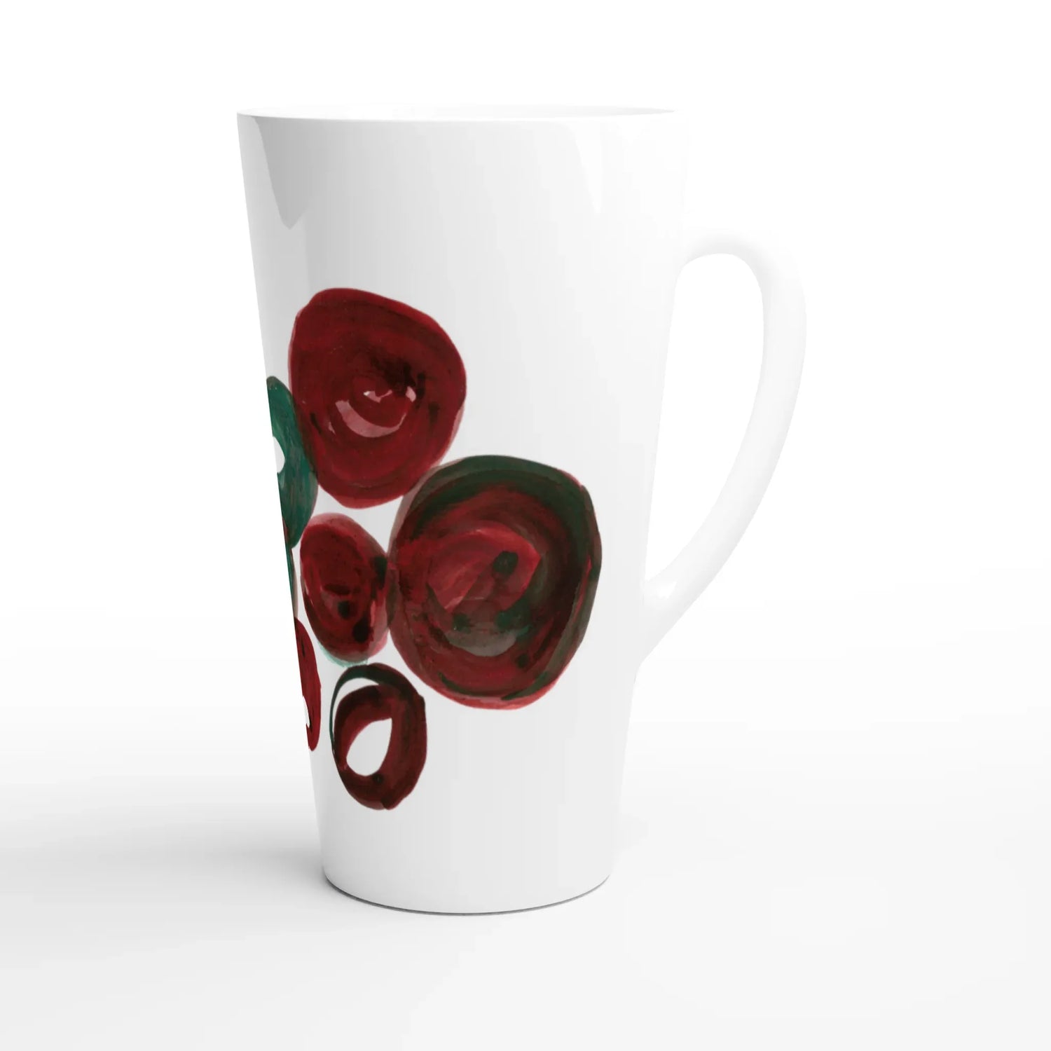 Mug à Latte en Céramique Blanche 500 ml Resonance Emeraude – Élégant, durable et brillant - Laure Leprince - Artiste Peintre