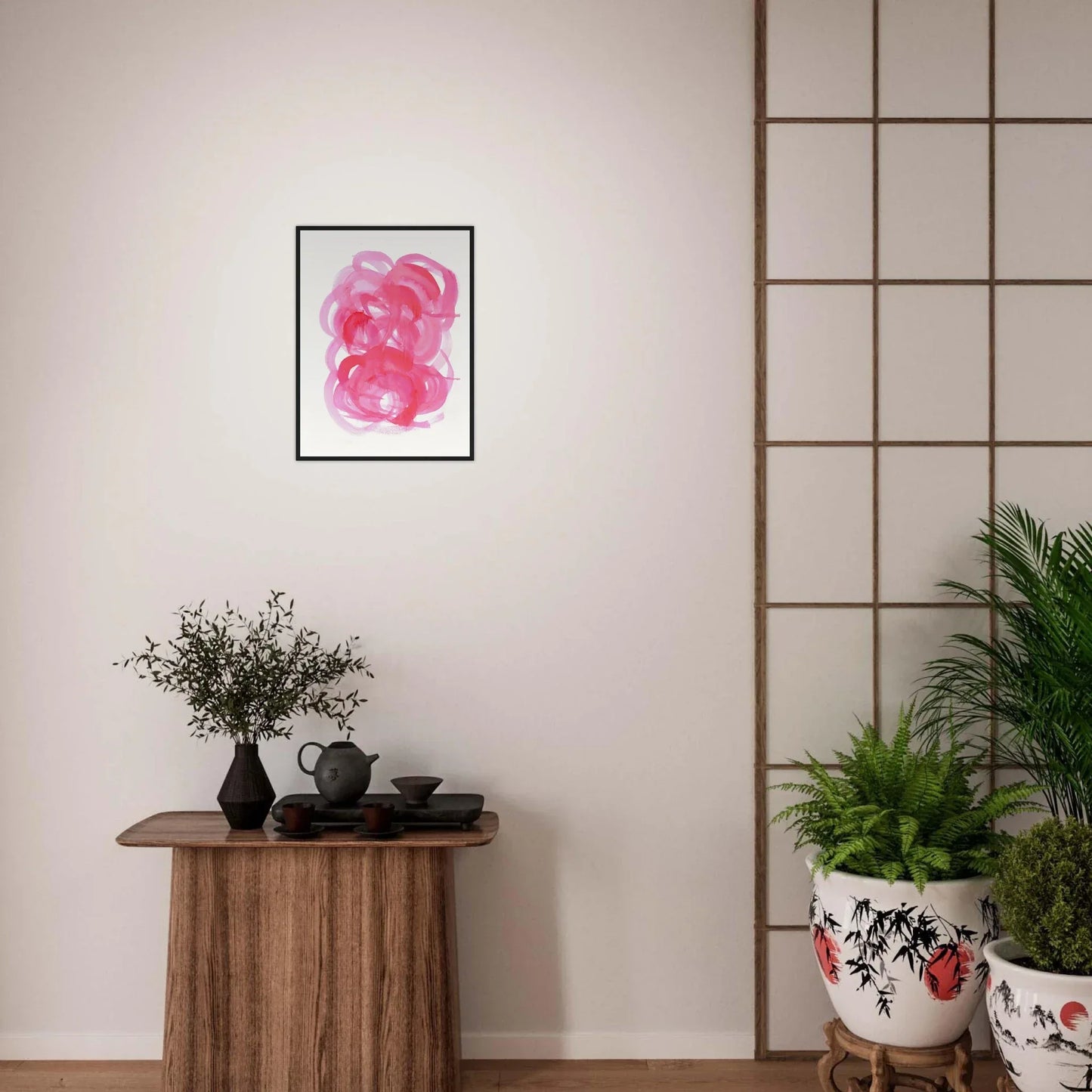 Affiche Encadrée Museum-Quality Matte Paper Wooden Framed Ruby Drift - Laure Leprince - Artiste Peintre