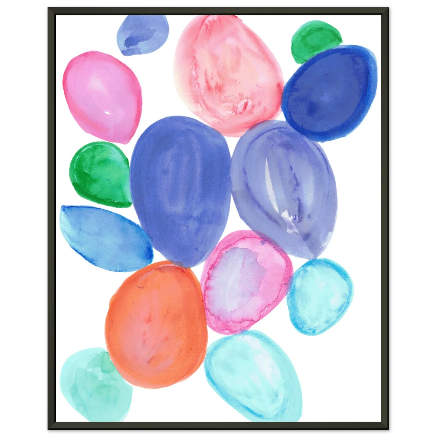 Classic Semi-Glossy Paper Metal Framed Poste Galets Chromatiques - Laure Leprince - Artiste Peintre