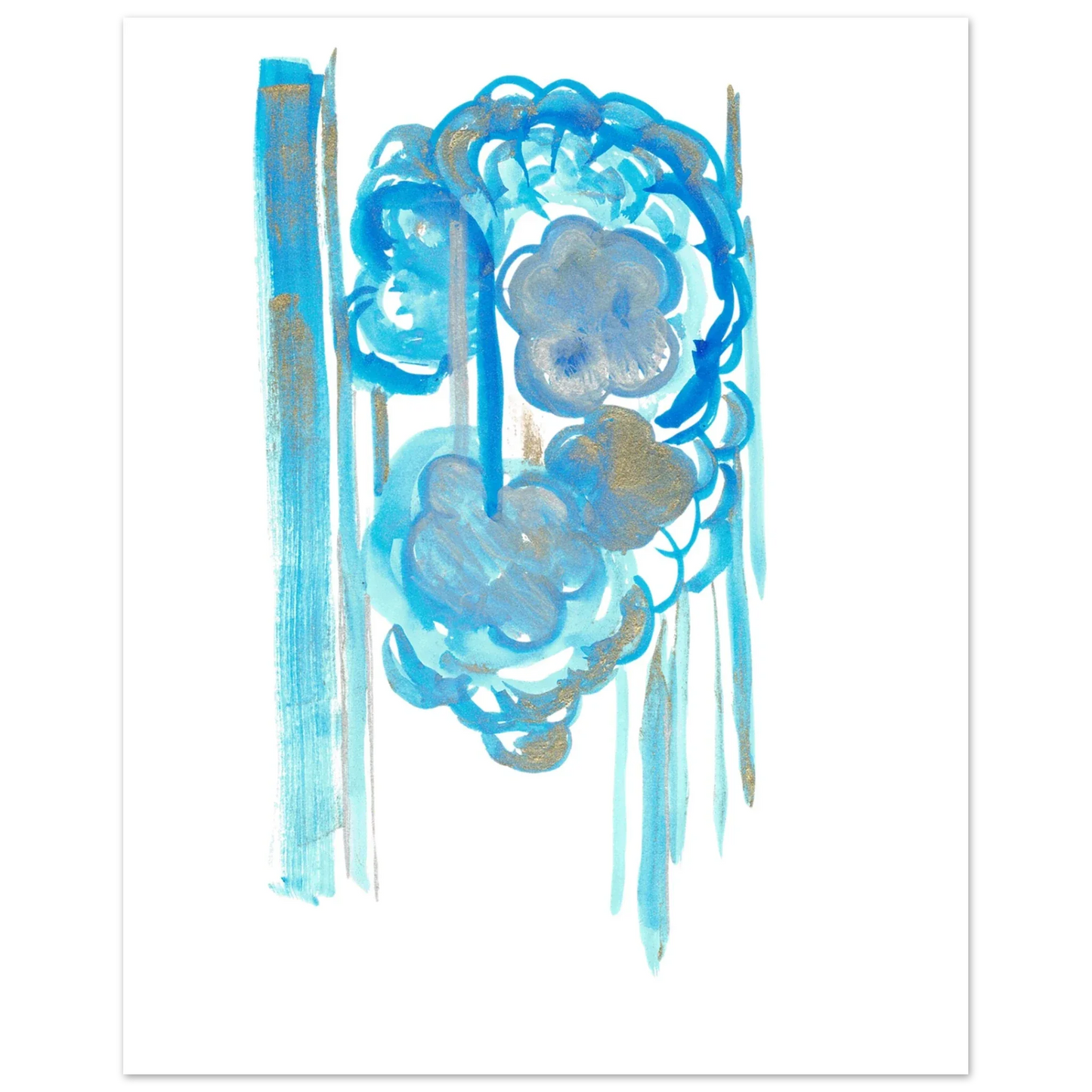 Affiche premium sur papier mat Ocean Bloom – Art mural de qualité supérieure - Laure Leprince - Artiste Peintre