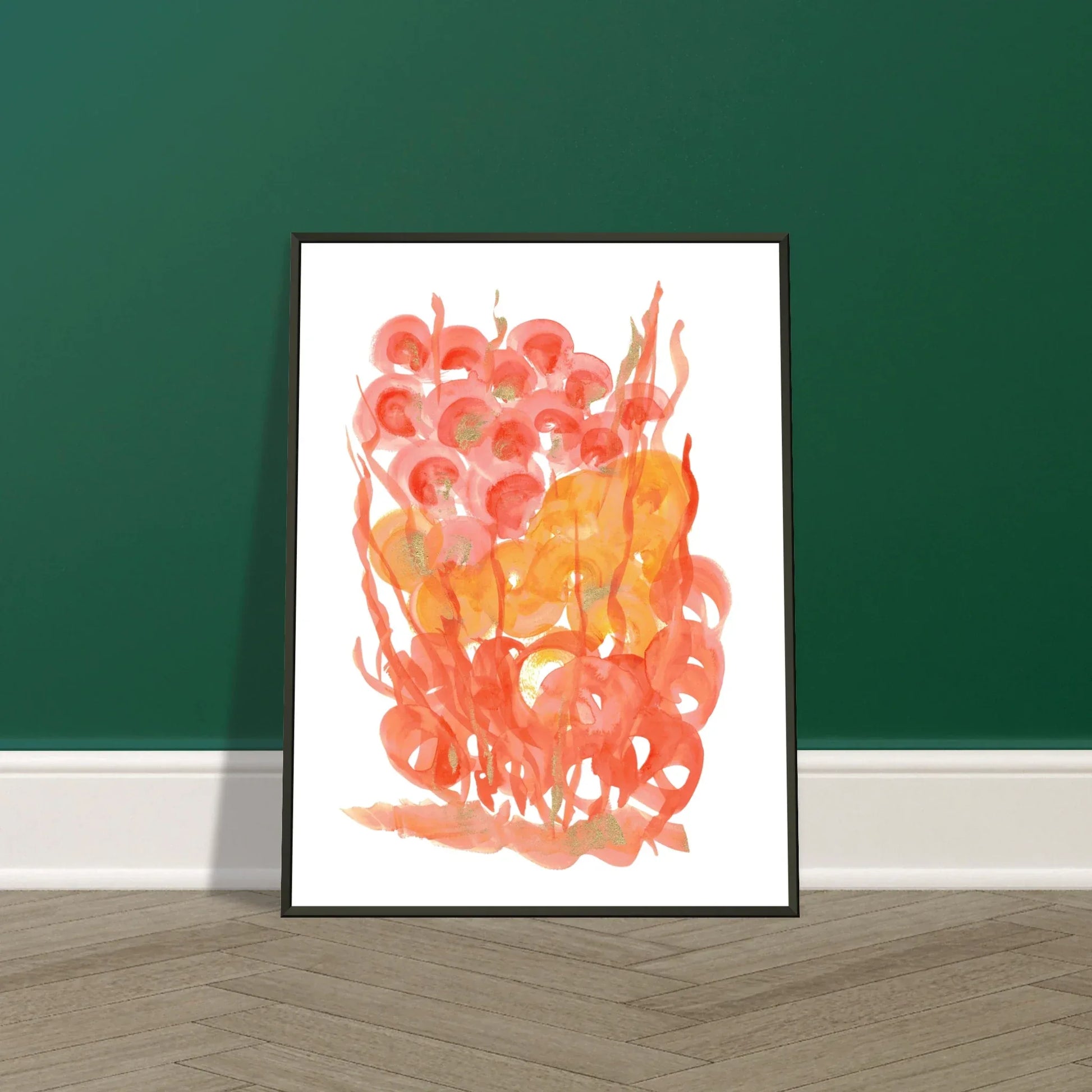 Classic Semi-Glossy Paper Metal Framed Post Sunrice Flora - Laure Leprince - Artiste Peintre
