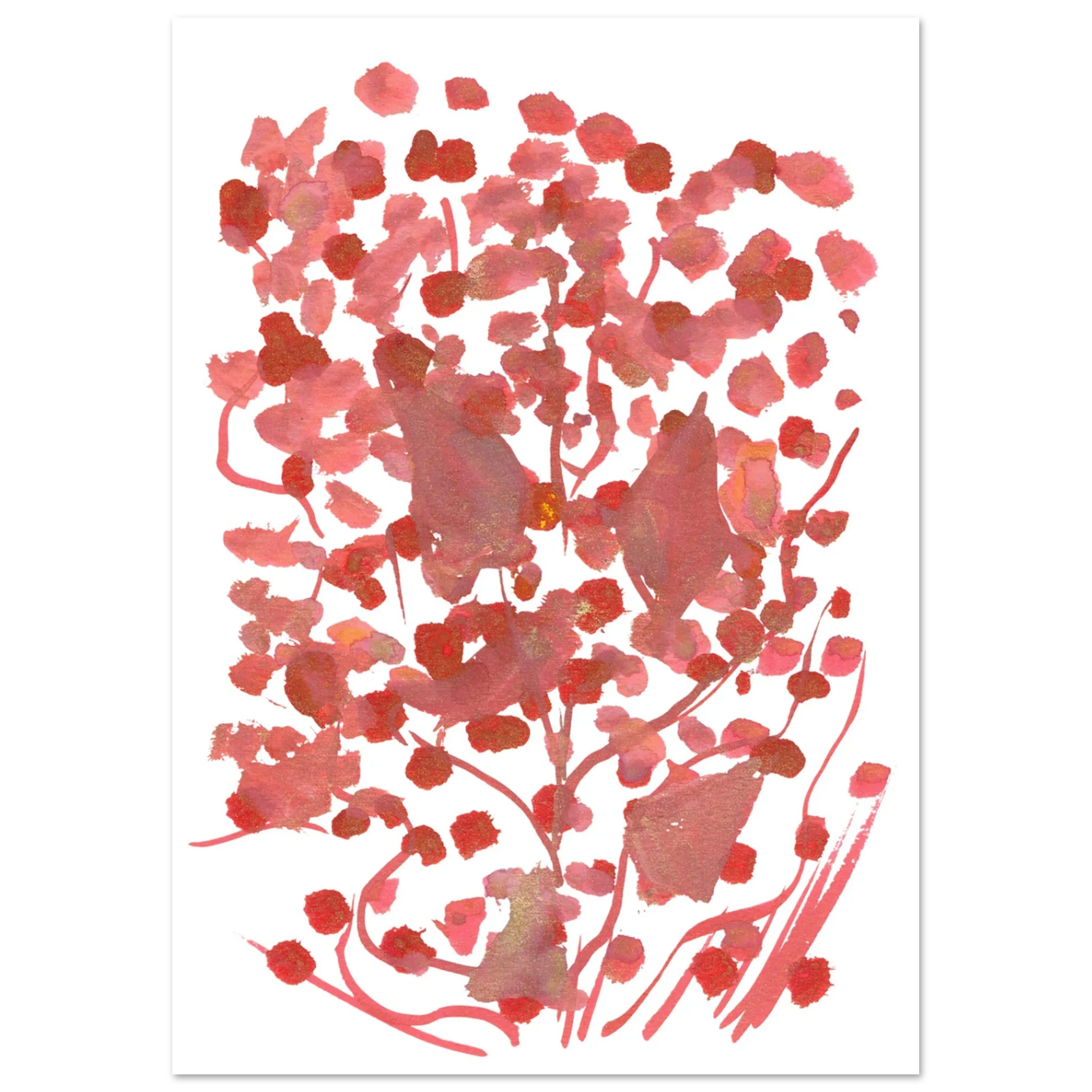 Affiche premium sur papier mat Bois de Rubis – Art mural de qualité supérieure - Laure Leprince - Artiste Peintre
