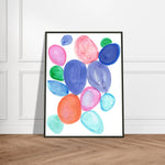 Classic Semi-Glossy Paper Metal Framed Poste Galets Chromatiques - Laure Leprince - Artiste Peintre