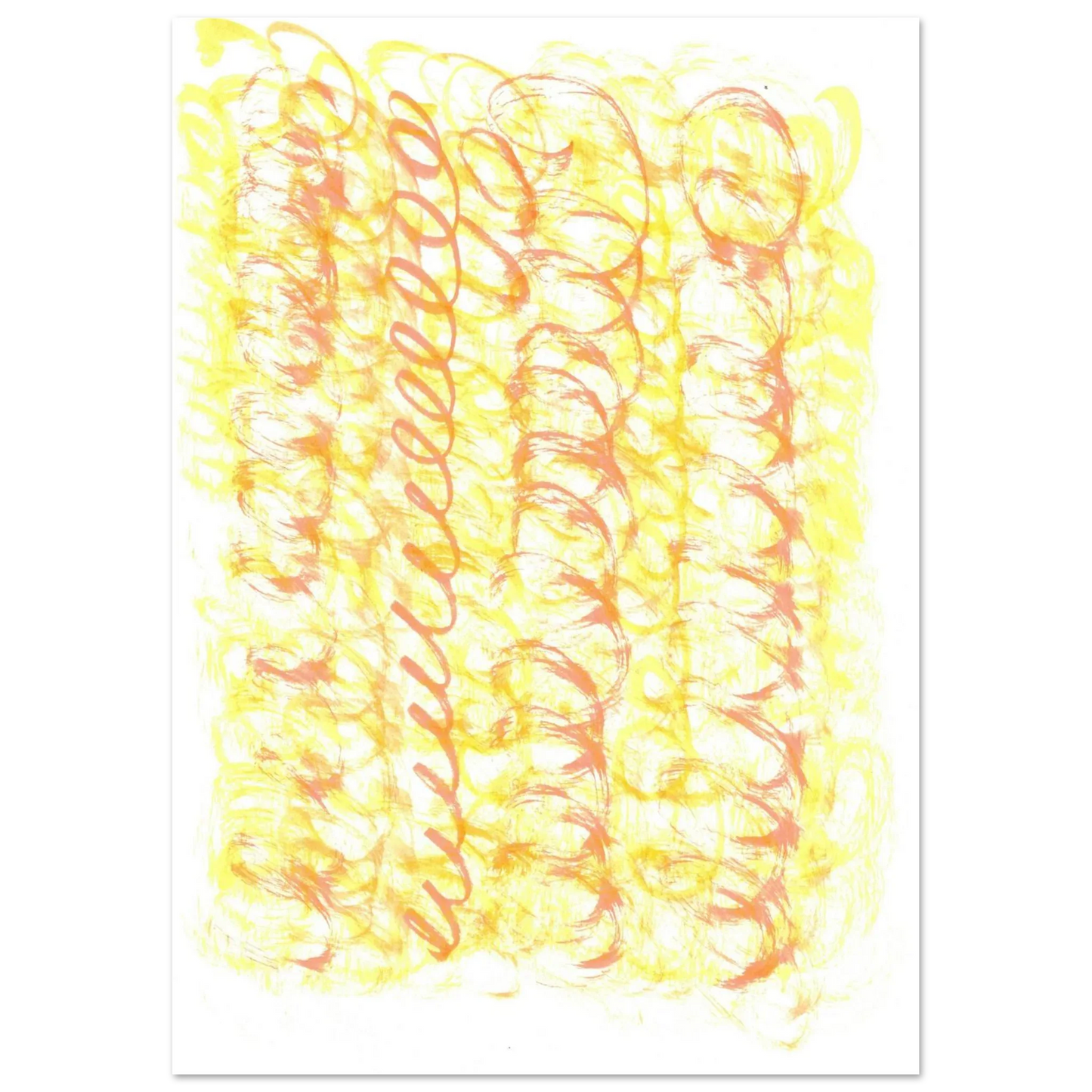 Sun-Kissed Abstract Swirls: Premium Matte Paper Poster - Vibrant Aquarelle Art for Any Space - Laure Leprince - Artiste Peintre