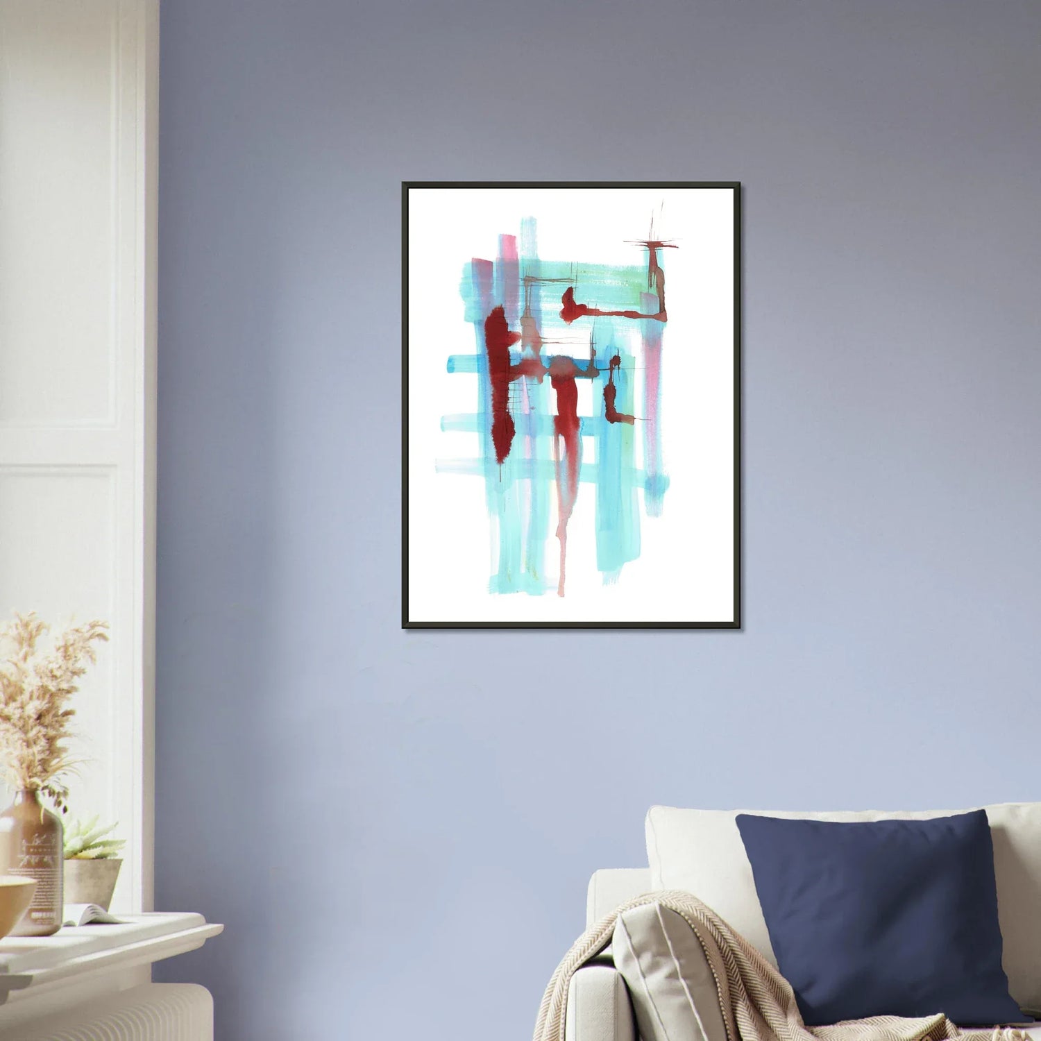 Classic Semi-Glossy Paper Metal Framed Poste Structures Liquides - Laure Leprince - Artiste Peintre