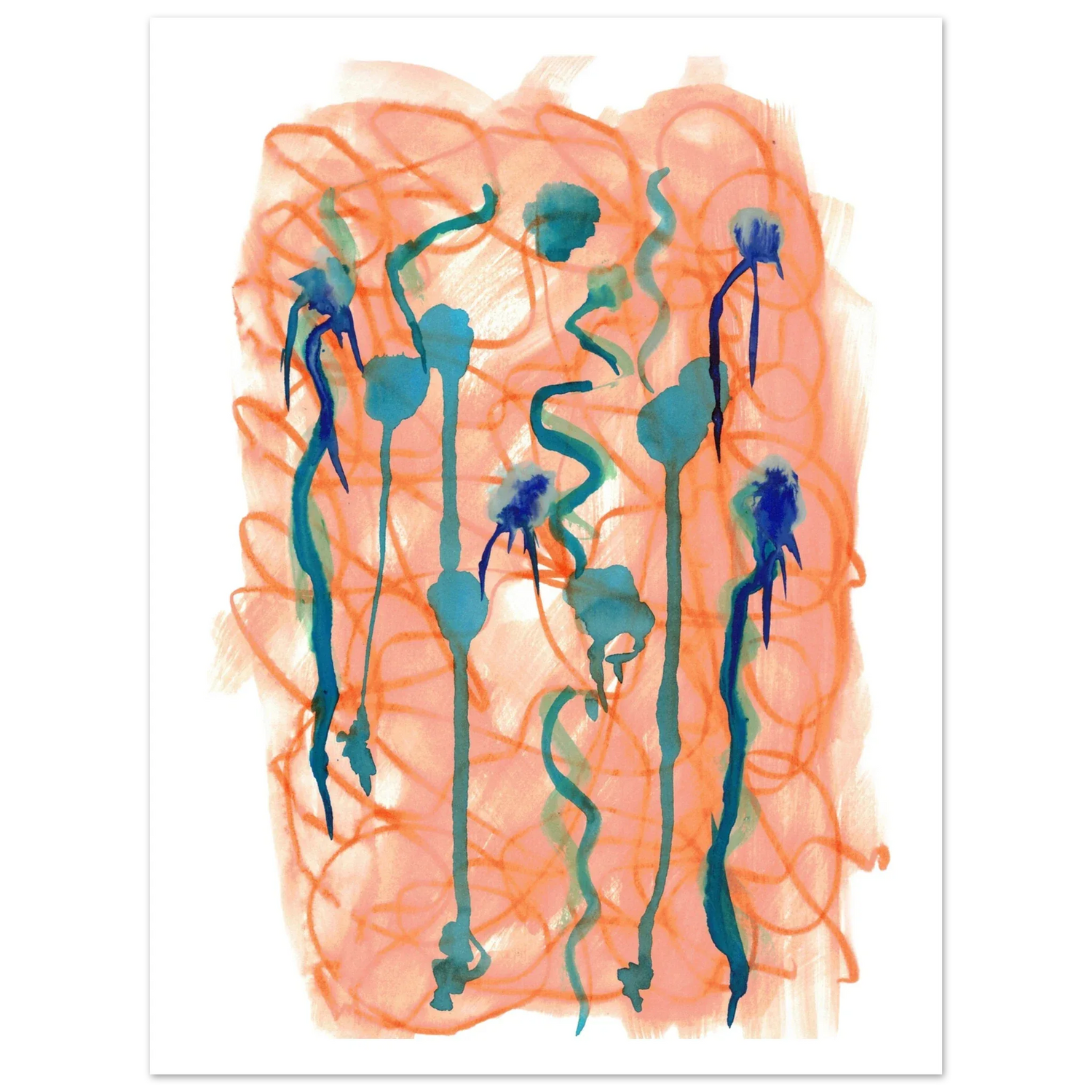 Affiche premium sur papier mat Saphir Ambre– Art mural de qualité supérieure - Laure Leprince - Artiste Peintre