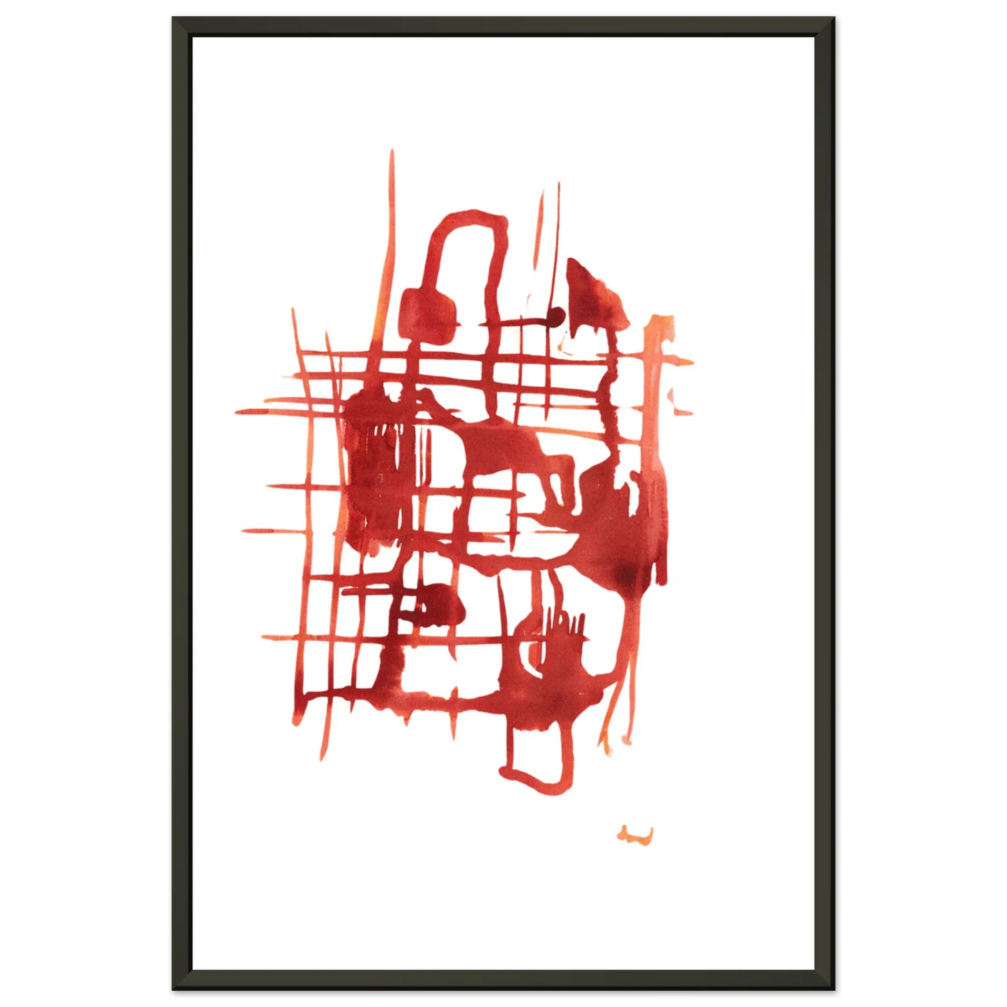 Classic Semi-Glossy Paper Metal Framed Poster Solar Frame - Laure Leprince - Artiste Peintre