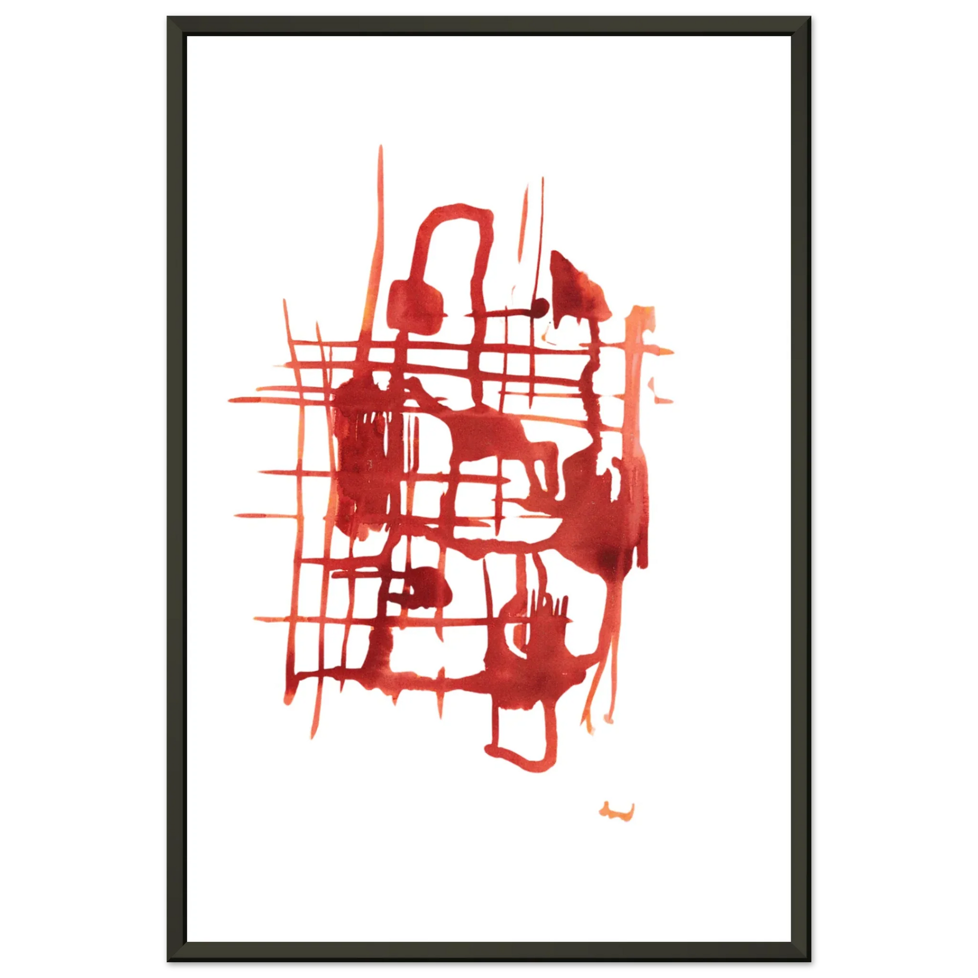 Classic Semi-Glossy Paper Metal Framed Poster Solar Frame - Laure Leprince - Artiste Peintre