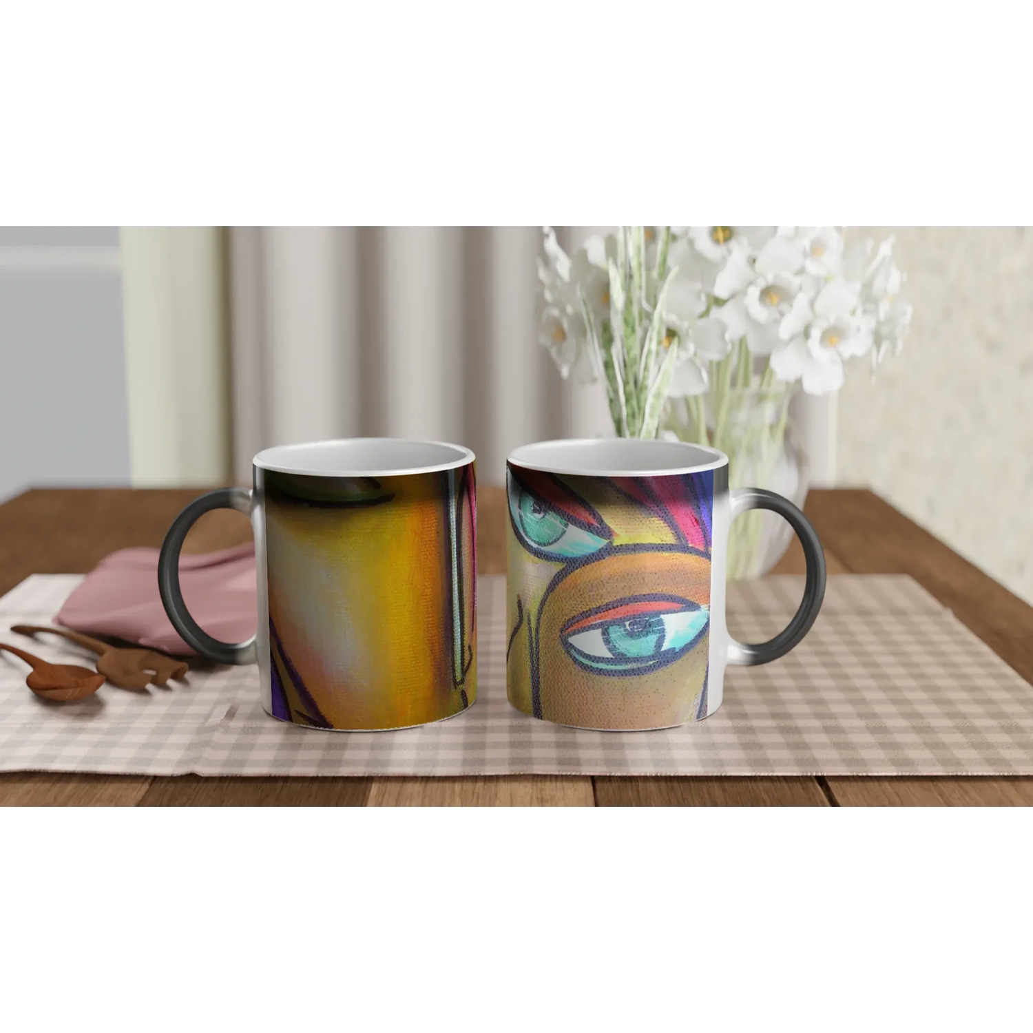 Mug magique en céramique 325 ml trouncho#2 – Révèlez votre motif à la chaleur - Laure Leprince - Artiste Peintre
