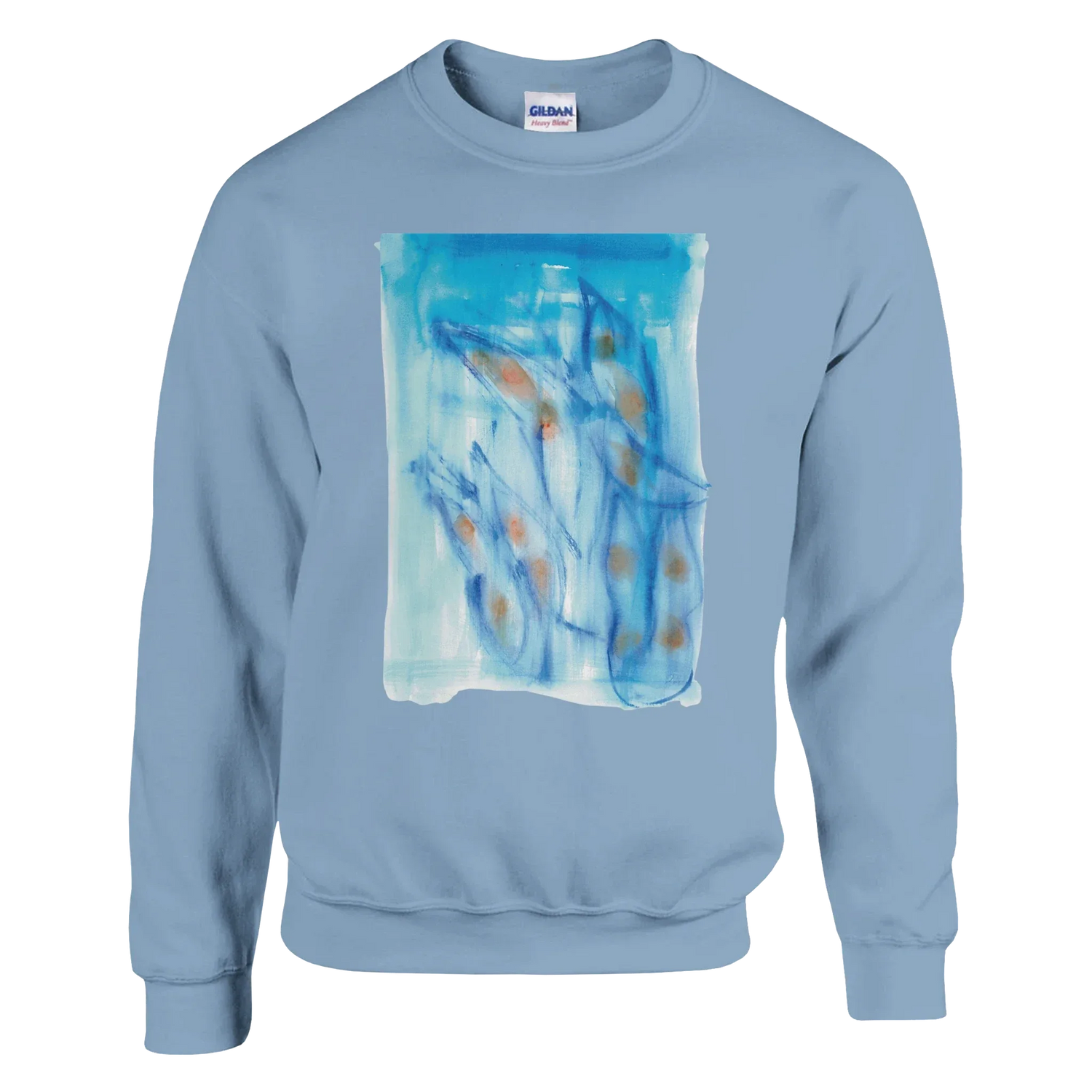Sweatshirt Unisexe Classique Blue Sprouts – Impression Artistique Multicolore - Laure Leprince - Artiste Peintre