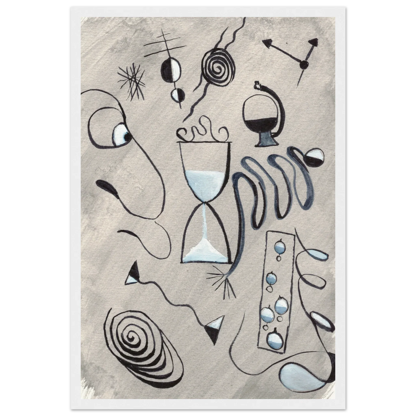 Affiche encadrée bois | Papier mat qualité musée | Aquarelle originale Laure Leprince - Laure Leprince - Artiste Peintre