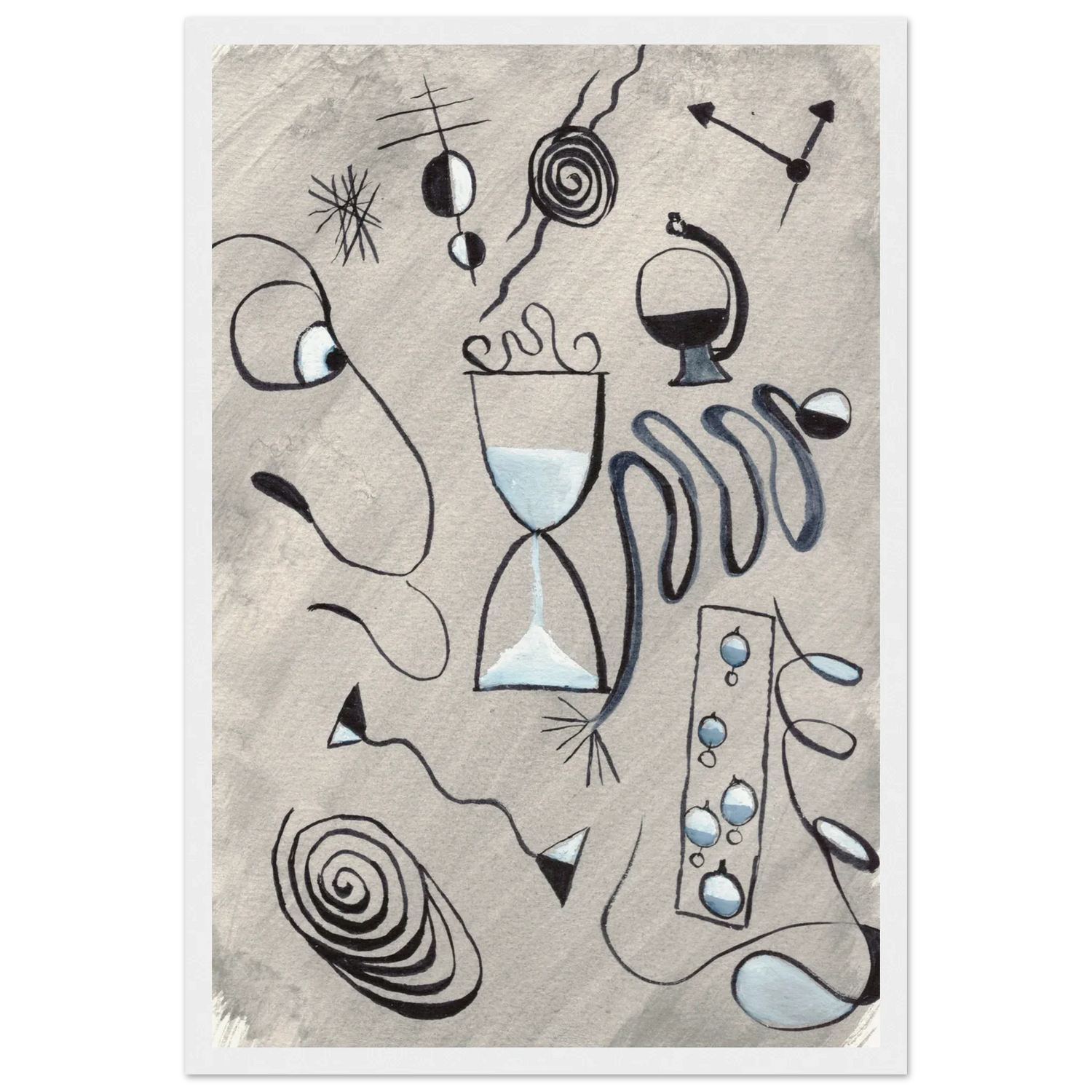 Affiche encadrée bois | Papier mat qualité musée | Aquarelle originale Laure Leprince - Laure Leprince - Artiste Peintre