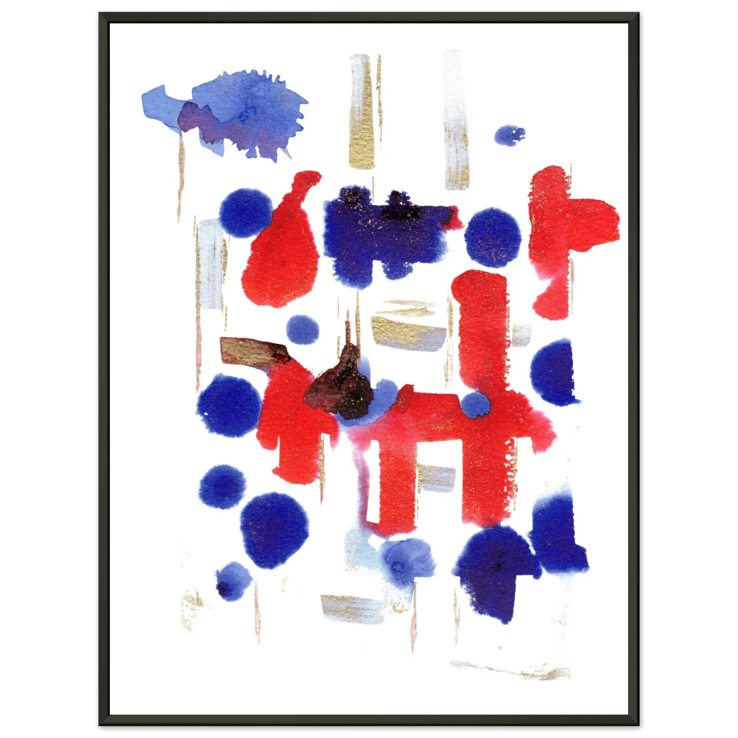 Classic Semi-Glossy Paper Metal Framed Poster Structure Carmine - Laure Leprince - Artiste Peintre