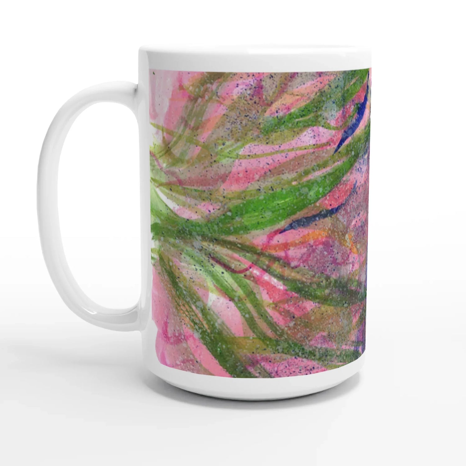 Mug en céramique blanche 44 Bloom Vortex – Grand format, design et qualité durable - Laure Leprince - Artiste Peintre