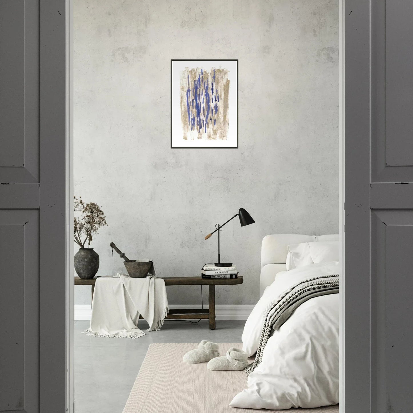 Classic Semi-Glossy Paper Metal Framed Poste Golden Drip - Laure Leprince - Artiste Peintre