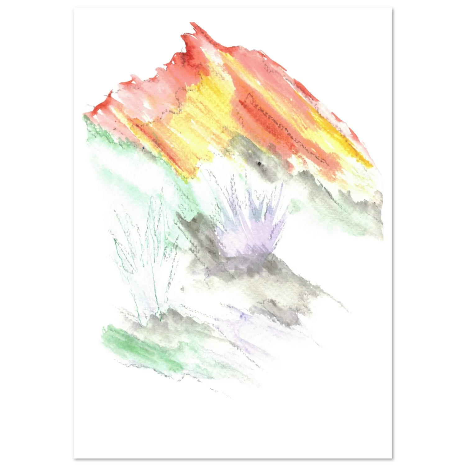 Affiche premium sur papier mat Lavander Drift – Art mural de qualité supérieure - Laure Leprince - Artiste Peintre