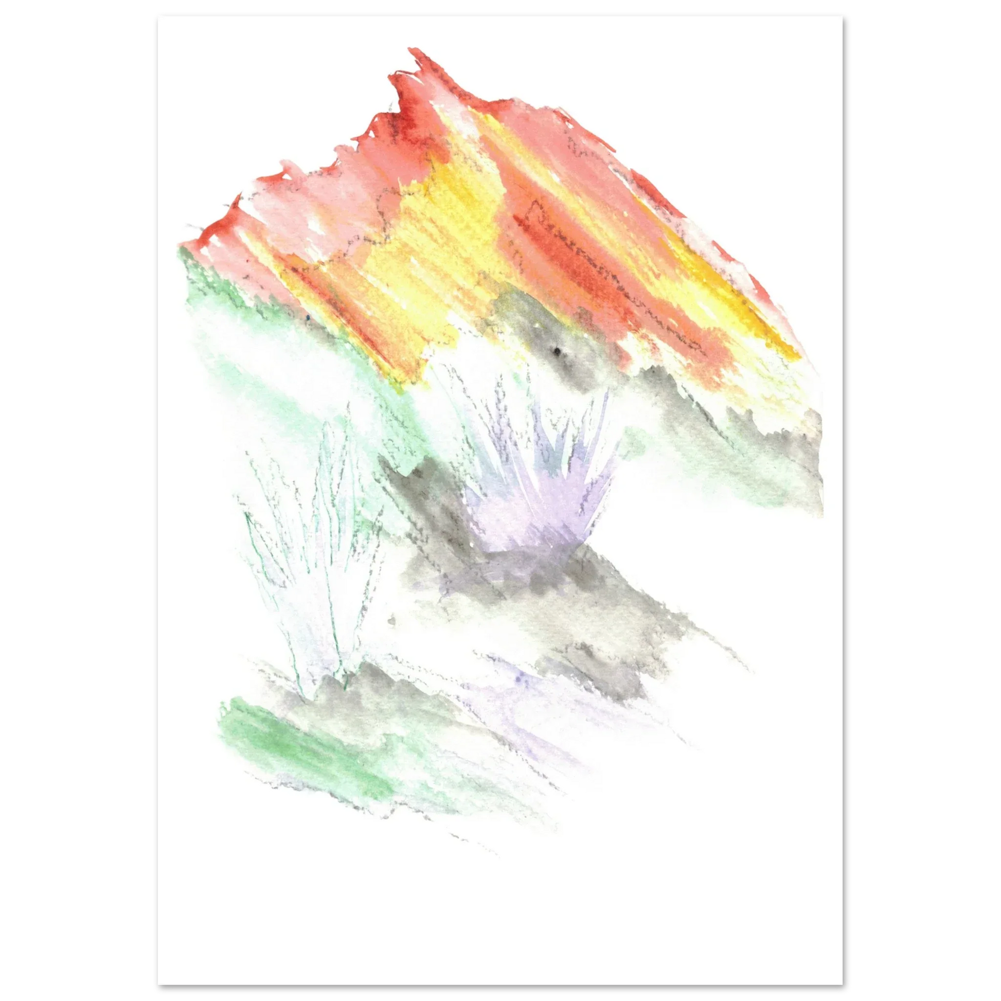 Affiche premium sur papier mat Lavander Drift – Art mural de qualité supérieure - Laure Leprince - Artiste Peintre
