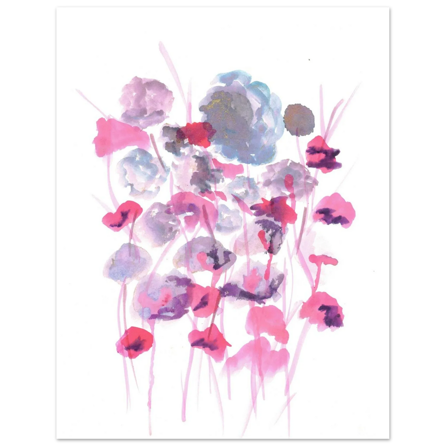 Premium Matte Paper Poster Aquarelle Originale RDJ3-12 - Laure Leprince - Artiste Peintre