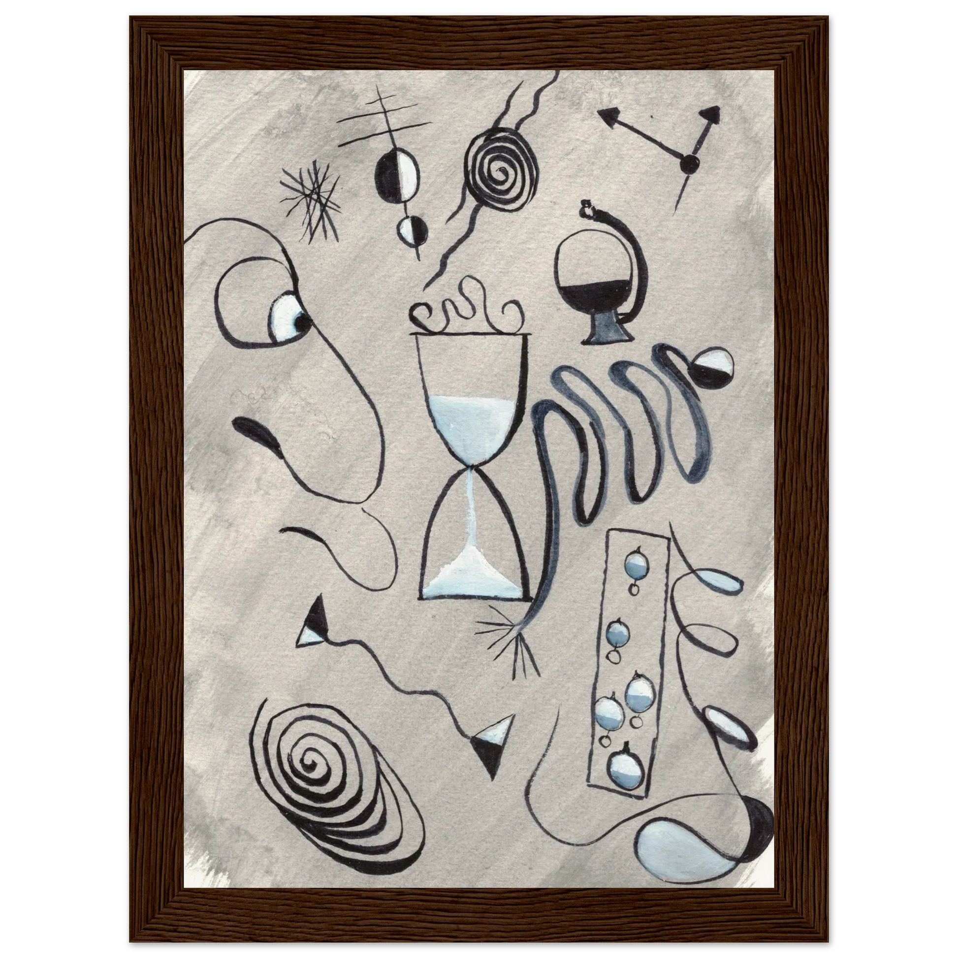Affiche encadrée bois | Papier mat qualité musée | Aquarelle originale Laure Leprince - Laure Leprince - Artiste Peintre