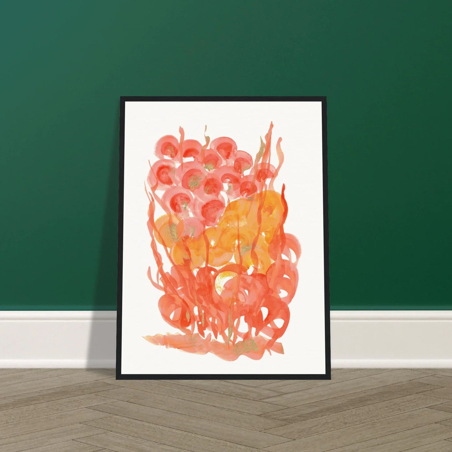 Affiche Encadrée Museum-Quality Matte Paper Wooden Framed Sunrice Floral - Laure Leprince - Artiste Peintre