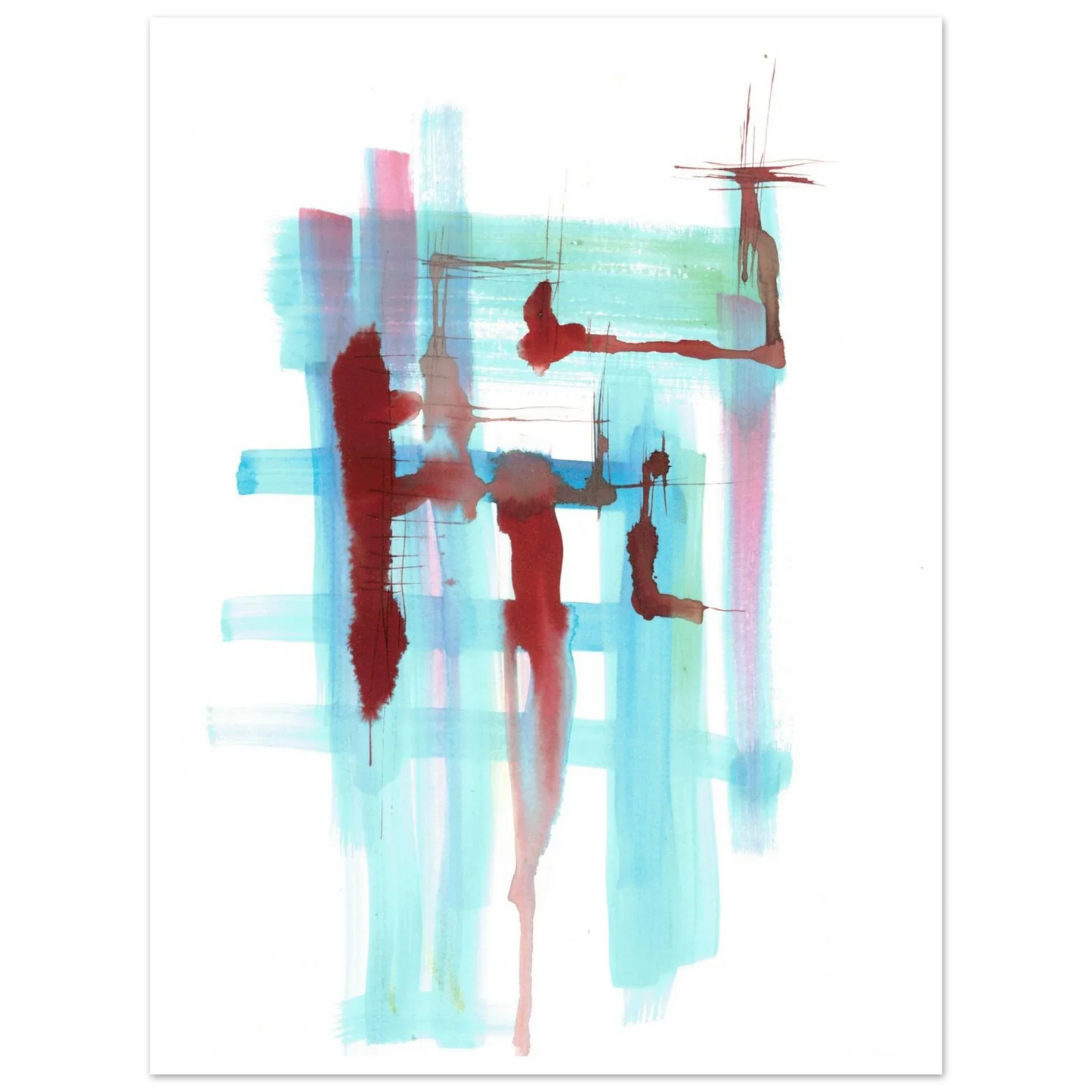 Premium Matte Paper Poster Aquarelle Originale RDJ3-10 - Laure Leprince - Artiste Peintre
