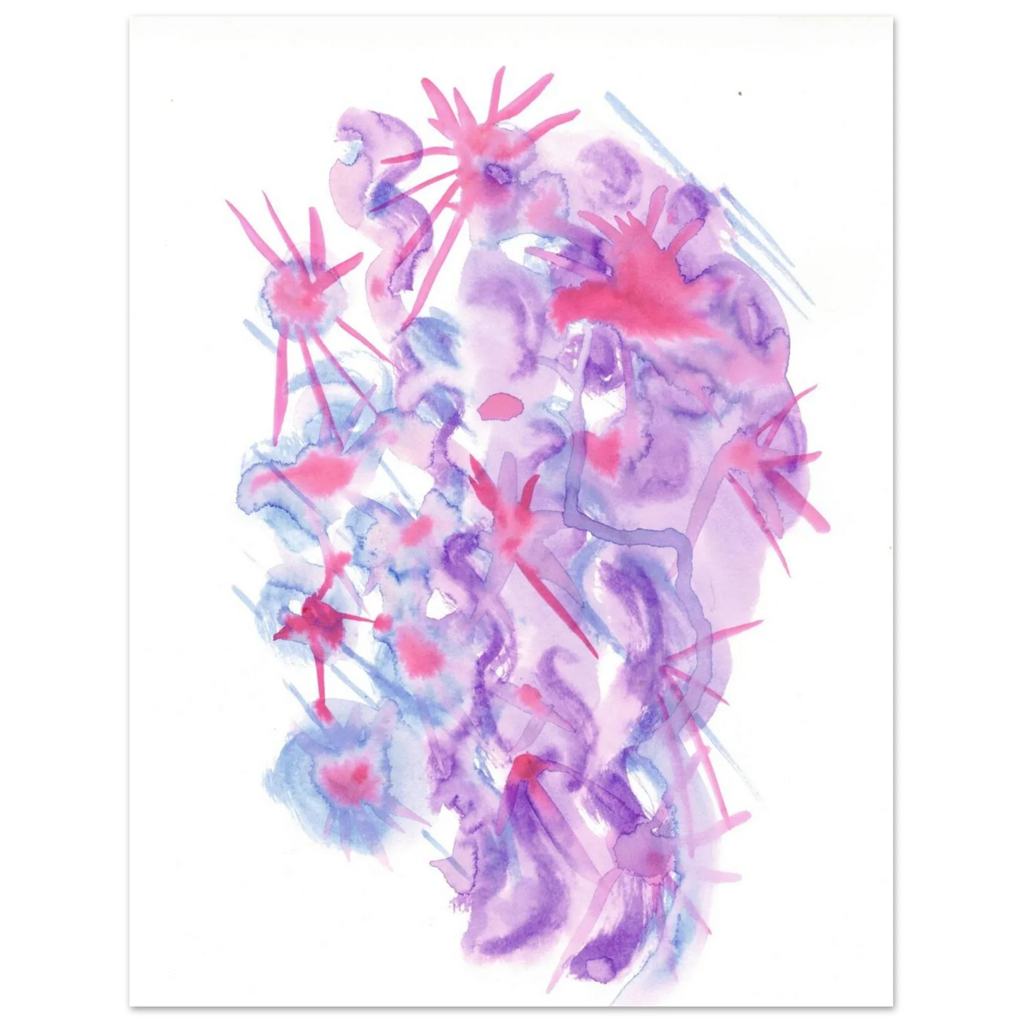 Premium Matte Paper Poster Aquarelle Originale RDJ3-16 - Laure Leprince - Artiste Peintre